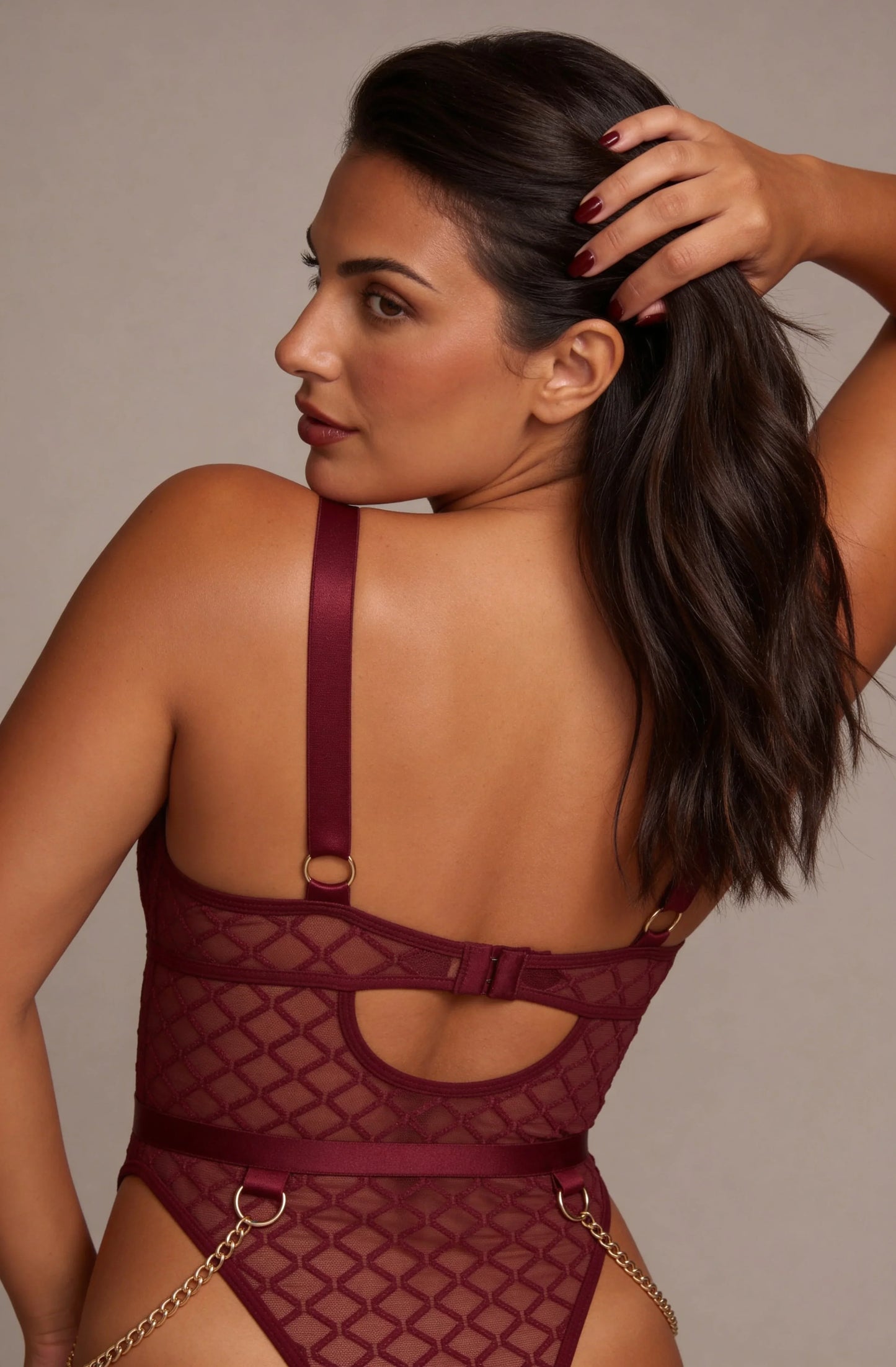 Dames bodysuit - WILD Bordeaux