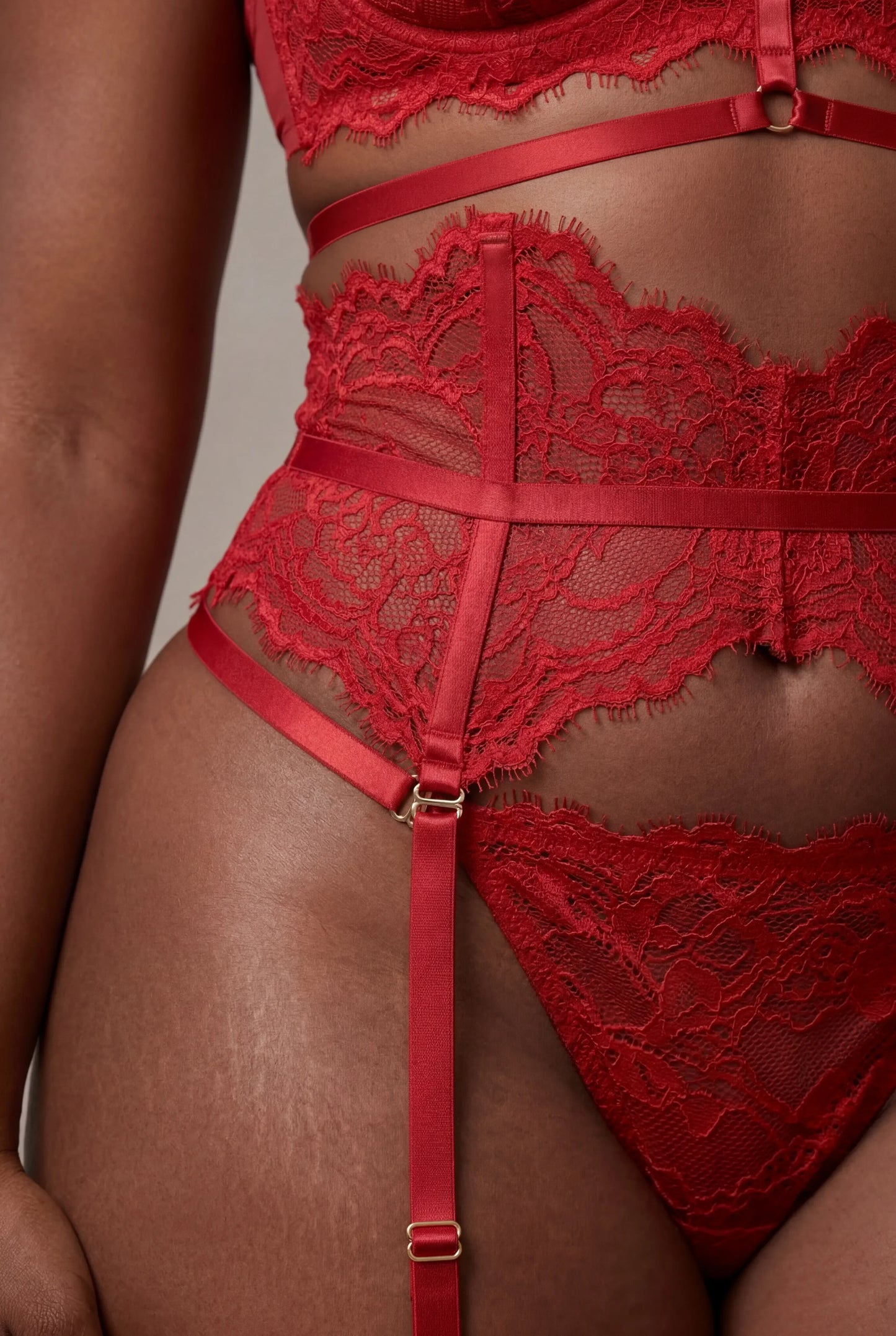 Vijfdelige lingerieset voor dames - Marcela Red