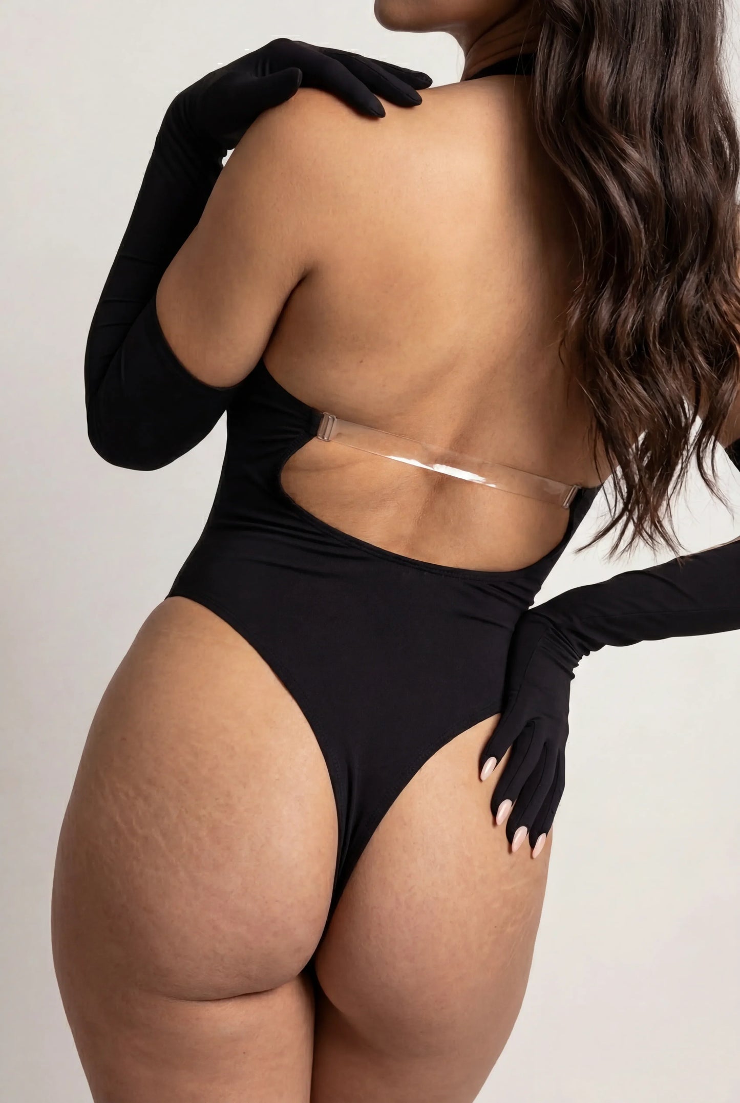 Body voor dames met handschoenen – Vittoria Zwart