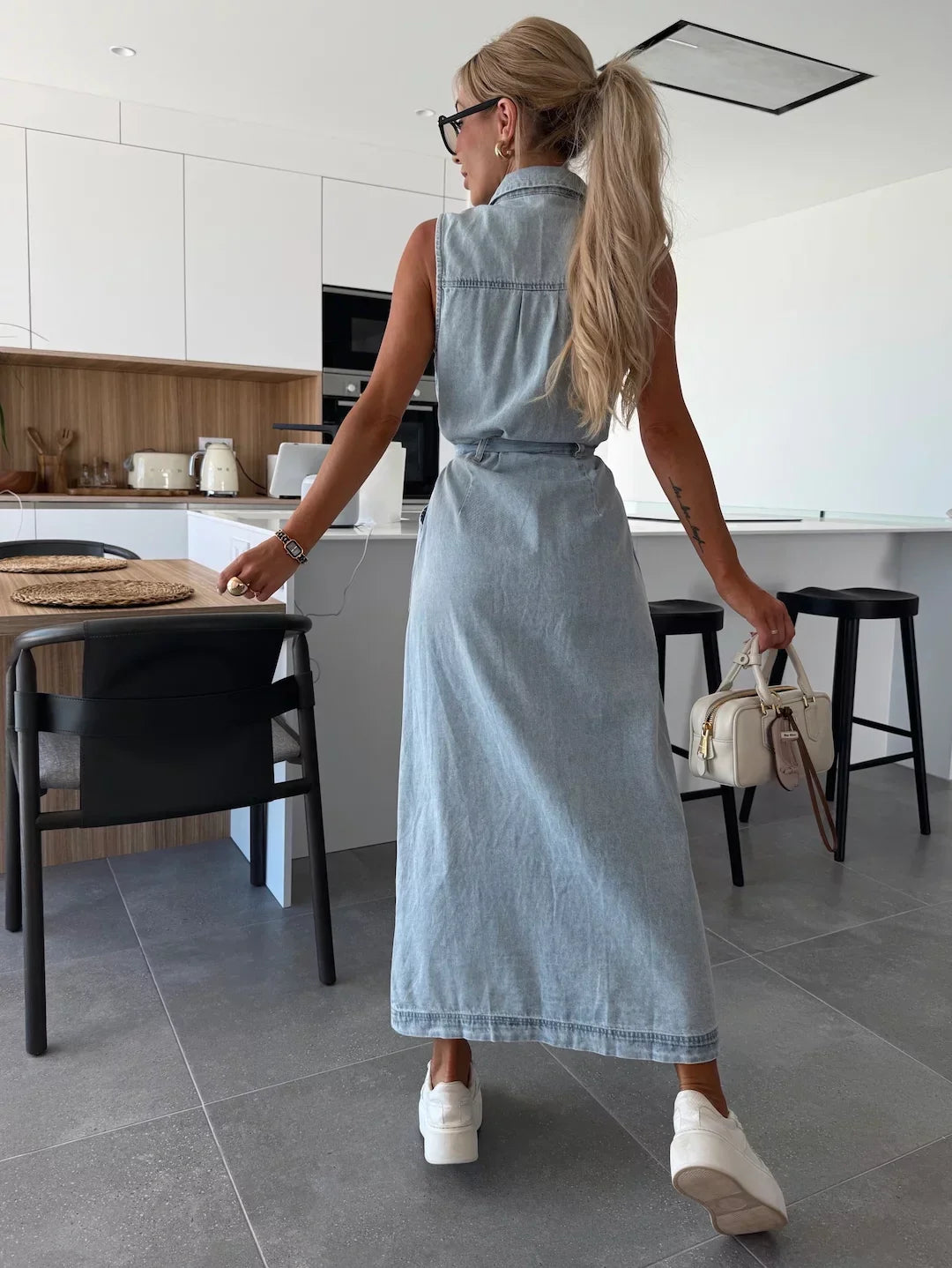 Lola Denim Maxi Jurk