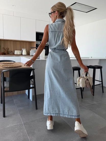 Lola Denim Maxi Jurk