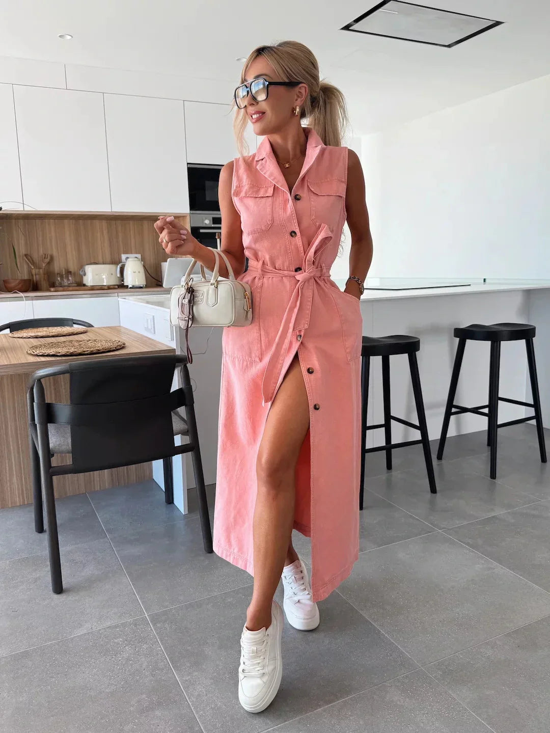 Lola Denim Maxi Jurk