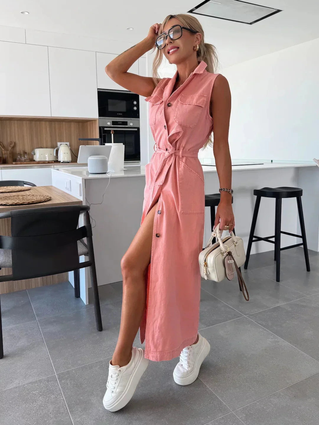 Lola Denim Maxi Jurk