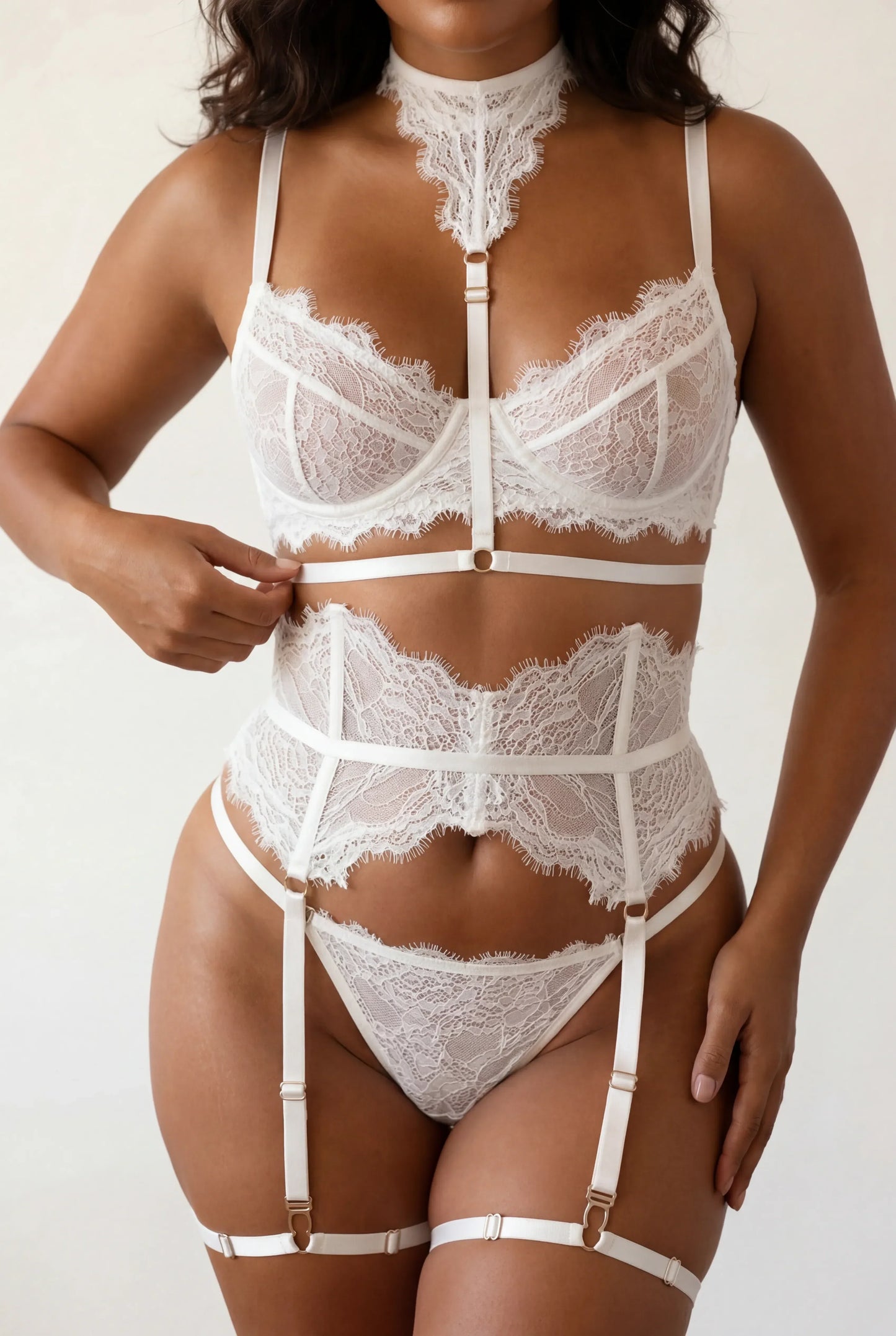 Vijfdelige lingerieset voor dames - Marcela White