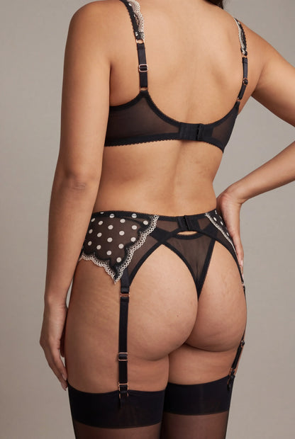 Vierdelige lingerieset voor dames met choker - Besa Black